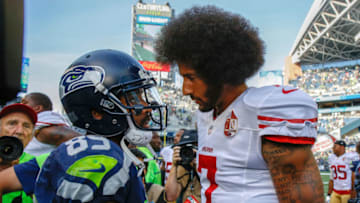 SEATTLE, WA - SEPTEMBER 25: Quarterback Colin Kaepernick