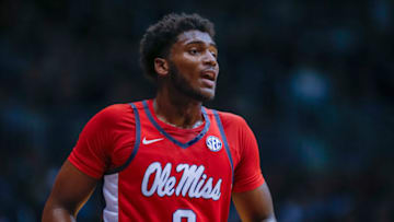 INDIANAPOLIS, IN - NOVEMBER 16: Blake Hinson #0 of the Mississippi Rebels is seen during the game against the Butler Bulldogs at Hinkle Fieldhouse on November 16, 2018 in Indianapolis, Indiana. (Photo by Michael Hickey/Getty Images)