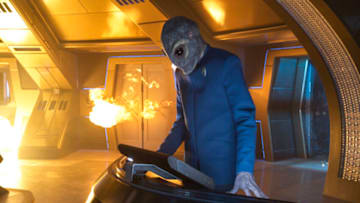 Pictured: David Benjamin Tomlinson as Linus of the Paramount+ original series STAR TREK: DISCOVERY. Photo Cr: Marni Grossman/Paramount+ © 2021 CBS Interactive. All Rights Reserved.