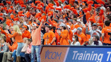 Auburn fans react to a call as Auburn Tigers men's basketball takes on Kentucky Wildcats at Auburn Arena in Auburn, Ala., on Saturday, Jan. 22, 2022. Kentucky Wildcats lead Auburn Tigers 33-29 at halftime.Auburn football