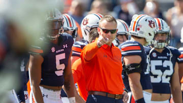 Auburn football head coach Bryan Harsin and co. are back on the recruiting trail hunting for reinforcements in the trenches and the secondary. (Photo by Michael Chang/Getty Images)