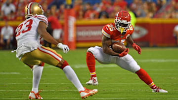 Running back Darwin Thompson #25 of the Kansas City Chiefs (Photo by Peter G. Aiken/Getty Images)