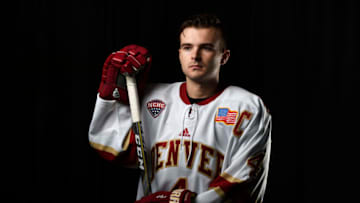 DENVER, CO - OCTOBER 05: University of Denver Defenseman Will Butcher