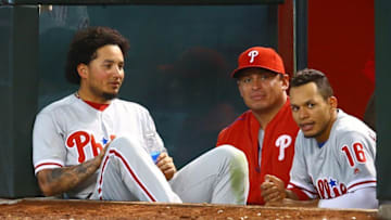 Learning from the Veteran Ruiz Are Galvis and Hernandez. Photo by Mark J. Rebilas - USA TODAY Sports.