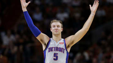 Detroit Pistons Luke Kennard. (Photo by Michael Reaves/Getty Images)