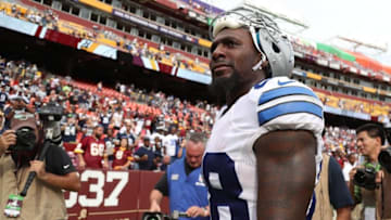 Sep 18, 2016; Landover, MD, USA; Dallas Cowboys wide receiver Dez Bryant (88) walks off the field after the Cowboys