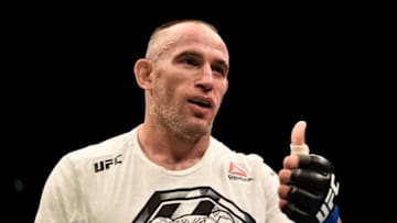 MOSCOW, RUSSIA - SEPTEMBER 15: Aleksei Oleinik of Russia celebrates his submission victory over Mark Hunt of New Zealand in their heavyweight bout during the UFC Fight Night event at Olimpiysky Arena on September 15, 2018 in Moscow, Russia. (Photo by Jeff Bottari/Zuffa LLC/Zuffa LLC via Getty Images)