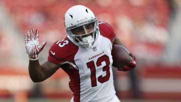 SANTA CLARA, CA - OCTOBER 07: Christian Kirk #13 of the Arizona Cardinals runs after a catch against the San Francisco 49ers during their NFL game at Levi's Stadium on October 7, 2018 in Santa Clara, California. (Photo by Jason O. Watson/Getty Images)