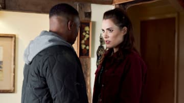 Bulletproof -- "Episode 6" -- Image Number: BLP206_0005.jpg -- Pictured (L-R): Ashley Walters as Ronnie Pike and Olivia Chenery as Scooch -- Photo: © Sky UK Limited