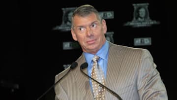 NEW YORK - JUNE 12: WWE Chairman Vince McMahon attends the announcement of the First McMahon Million Dollar Mania Winners at the Hard Rock Cafe June 12, 2008 in New York City. (Photo by Will Ragozzino/Getty Images)
