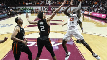 Feb 19, 2020; Blacksburg, Virginia, USA; Mandatory Credit: Michael Thomas Shroyer-USA TODAY Sports