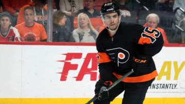 PHILADELPHIA, PA - JANUARY 18: Matt Niskanen #15 of the Philadelphia Flyers skates the puck against the Los Angeles Kings on January 18, 2020 at the Wells Fargo Center in Philadelphia, Pennsylvania. (Photo by Len Redkoles/NHLI via Getty Images)
