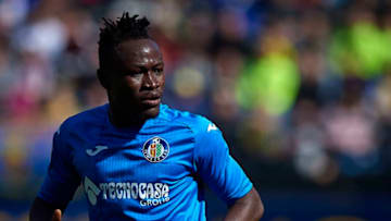 VILLARREAL, SPAIN - FEBRUARY 25: Dakonam Djene of Getafe looks on during the La Liga match between Villarreal and Getafe at Estadio de la Ceramica on February 25, 2018 in Villarreal, Spain. (Photo by Quality Sport Images/Getty Images)