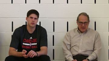 CHICAGO, IL - JUNE 02: Chariman Jerry Reinsdorf and player Doug McDermott (L) of the Chicago Bulls listen during a press conference introducing new head coach Fred Hoiberg at the Advocate Center on June 2, 2015 in Chicago, Illinois. NOTE TO USER: User expressly acknowledges and agress that, by downloading and or using the photograph, User is consenting to the terms and conditions of the Getty Images License Agreement. (Photo by Jonathan Daniel/Getty Images)