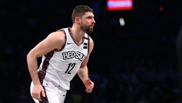 NEW YORK, NEW YORK - JANUARY 04: Joe Harris #12 of the Brooklyn Nets in action against the Toronto Raptors at Barclays Center on January 04, 2020 in New York City. Toronto Raptors defeated the Brooklyn Nets 121-102. NOTE TO USER: User expressly acknowledges and agrees that, by downloading and or using this photograph, User is consenting to the terms and conditions of the Getty Images License Agreement. (Photo by Mike Stobe/Getty Images)