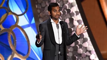 Sep 18, 2016; Los Angeles, CA, USA; Aziz Ansari presents the award for Outstanding Writing For A Variety Special during 68th Emmy Awards at the Microsoft Theater. Mandatory Credit: Robert Hanashiro-USA TODAY