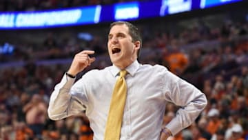 Mar 25, 2016; Chicago, IL, USA; Iowa State Cyclones head coach Steve Prohm reacts against the Virginia Cavaliers during the second half in a semifinal game in the Midwest regional of the NCAA Tournament at United Center. Mandatory Credit: David Banks-USA TODAY Sports