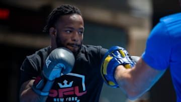 NEW YORK, NY - JUNE 5: Andre Harrison during the open workout for PFL 1 at Madison Square Garden on June 5, 2018 in New York City. (Photo by Michael Owens/Getty Images)