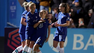 Erin Cuthbert (C) of Chelsea Women (Photo by Warren Little/Getty Images)