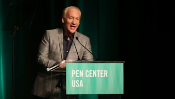 BEVERLY HILLS, CA - SEPTEMBER 28: Bill Maher speaks onstage while accepting the First Amendment Award during PEN Center USA's 26th Annual Literary Awards Festival honoring Isabel Allende at the Beverly Wilshire Four Seasons Hotel on September 28, 2016 in Beverly Hills, California. (Photo by Phillip Faraone/Getty Images)