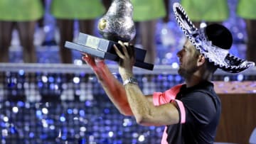 ACAPULCO, MEXICO - MARCH 03: Juan Martin del Potro of Argentina celebrates after winning the Championship match between Kevin Anderson of South Africa and Juan Martin del Potro of Argentina as part of the Telcel ATP Mexican Open 2018 at Mextenis Stadium on March 03, 2018 in Acapulco, Mexico. (Photo by Hector Vivas/Getty Images,)