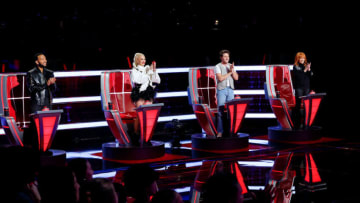 THE VOICE -- "The Battles Part 3" Episode 2410 -- Pictured: (l-r) John Legend, Gwen Stefani, Niall Horan, Reba McEntire -- (Photo by: Trae Patton/NBC)