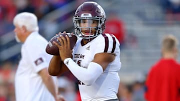Kellen Mond, Texas A&M Aggies. (Photo by Jonathan Bachman/Getty Images)