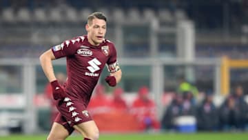 TURIN, ITALY - DECEMBER 16: Andrea Belotti of Torino FC in action during the Serie A match between Torino FC and SSC Napoli at Stadio Olimpico di Torino on December 16, 2017 in Turin, Italy. (Photo by Francesco Pecoraro/Getty Images)