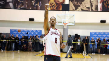 OAKLAND, CA - JUNE 11: Channing Frye #8 of the Cleveland Cavaliers shoots the ball during practice and media availability as part of the 2017 NBA Finals on June 11, 2017 at Warriors Practice Facility in Oakland, California. NOTE TO USER: User expressly acknowledges and agrees that, by downloading and or using this photograph, User is consenting to the terms and conditions of the Getty Images License Agreement. Mandatory Copyright Notice: Copyright 2017 NBAE (Photo by Nathaniel S. Butler/NBAE via Getty Images)