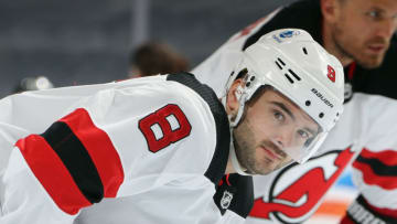 Will Butcher #8 of the New Jersey Devils. (Photo by Bruce Bennett/Getty Images)