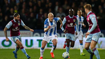 HUDDERSFIELD, ENGLAND - MARCH 07: Aaron Mooy of Huddersfield Town during the Sky Bet Championship match between Huddersfield Town and Aston Villa at John Smith's Stadium on March 7, 2017 in Huddersfield, England. (Photo by Robbie Jay Barratt - AMA/Getty Images)