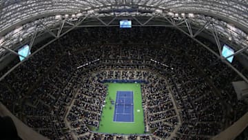 NEW YORK, NY - SEPTEMBER 06: Rafael Nadal of Spain celebrates defeating Andrey Rublev of Russia after their Men's Singles Quarterfinal match on Day Ten of the 2017 US Open at the USTA Billie Jean King National Tennis Center on September 6, 2017 in the Flushing neighborhood of the Queens borough of New York City. (Photo by Al Bello/Getty Images)