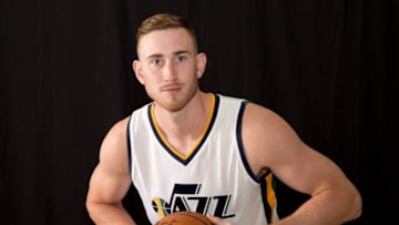 Sep 26, 2016; Salt Lake City, UT, USA; Utah Jazz forward Gordon Hayward (20) during Media Day at Zion Bank Basketball Center. Mandatory Credit: Russ Isabella-USA TODAY Sports
