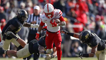WEST LAFAYETTE, IN - NOVEMBER 02: Wan'Dale Robinson #1 of the Nebraska Cornhuskers runs the ball during the game against the Purdue Boilermakers at Ross-Ade Stadium on November 2, 2019 in West Lafayette, Indiana. (Photo by Michael Hickey/Getty Images)