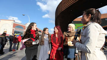 NEW YORK, NY - MARCH 20: Fans attend the "Game Of Thrones" fan experience at Barclays Center on March 20, 2014 in New York City. (Photo by Rob Kim/Getty Images)