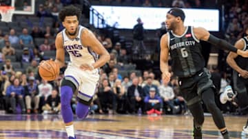 Sacramento Kings forward Marvin Bagley III (35) pushes the ball up the court during the fourth quarter against Detroit Pistons Credit: Ed Szczepanski-USA TODAY Sports