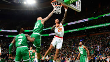 John Collins (20) of the Atlanta Hawks (Photo by Scott Cunningham/NBAE via Getty Images)