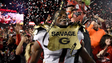 PASADENA, CA - JANUARY 01: Linebacker Lorenzo Carter (Photo by Matthew Stockman/Getty Images)