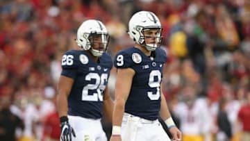 PASADENA, CA - JANUARY 02: Quarterback Trace McSorley #9 of the Penn State Nittany Lions looks on against the USC Trojans during the 2017 Rose Bowl Game presented by Northwestern Mutual at the Rose Bowl on January 2, 2017 in Pasadena, California. (Photo by Stephen Dunn/Getty Images)