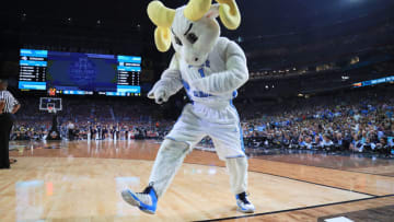 GLENDALE, AZ - APRIL 03: The North Carolina Tar Heels mascot performs against the Gonzaga Bulldogs during the 2017 NCAA Men's Final Four National Championship game at University of Phoenix Stadium on April 3, 2017 in Glendale, Arizona. (Photo by Tom Pennington/Getty Images)