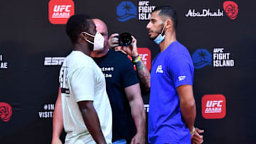 Abdul Razak Alhassan and Mounir Lazzez (Photo by Jeff Bottari/Zuffa LLC via Getty Images)