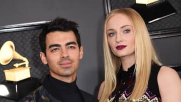 British actress Sophie Turner and her husband US singer Joe Jonas arrives for the 62nd Annual Grammy Awards on January 26, 2020, in Los Angeles. (Photo by VALERIE MACON / AFP) (Photo by VALERIE MACON/AFP via Getty Images)