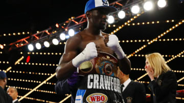 NEW YORK, NY - FEBRUARY 27: Terence Crawford poses for a photo after defeating Henry Lundy to retain the WBO World Championship at Madison Square Garden on February 27, 2016 in New York City. (Photo by Mike Stobe/Getty Images)