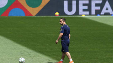 GUIMARAES, PORTUGAL - JUNE 08: Xherdan Shaqiri of Switzerland in action during a training session ahead of the UEFA Nations League Third Place Playoff match between Switzerland and England at Estadio D. Afonso Henriques on June 08, 2019 in Guimaraes, Portugal. (Photo by Jan Kruger/Getty Images)