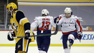 Jakub Vrana, T.J. Oshie, Washington Capitals Mandatory Credit: Charles LeClaire-USA TODAY Sports