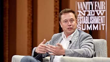 SAN FRANCISCO, CA - OCTOBER 06: Tesla Motors CEO and Product Architect Elon Musk speaks onstage during 'What Will They Think of Next? Talking About Innovation' at the Vanity Fair New Establishment Summit at Yerba Buena Center for the Arts on October 6, 2015 in San Francisco, California. (Photo by Mike Windle/Getty Images for Vanity Fair)