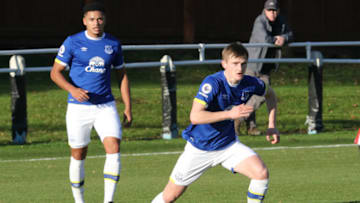 SUNDERLAND, ENGLAND - JANUARY 08: Callum Connolly of Everton during the Premier League 2 match between Sunderland and Everton at the Hetton Centre on January 8, 2017 in Sunderland, England. (Photo by Ian Horrocks/Getty Images)
