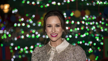 CARLSBAD, CALIFORNIA - NOVEMBER 19: Actress Lacey Chabert poses for photos during LEGOLAND California Resort's 19th Annual Tree Lighting Ceremony at LEGOLAND California on November 19, 2021 in Carlsbad, California. (Photo by Daniel Knighton/Getty Images)