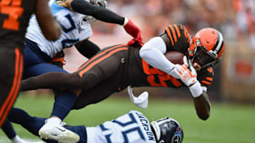 Cleveland Browns David Njoku. (Photo by Jamie Sabau/Getty Images)