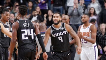 SACRAMENTO, CA - DECEMBER 28: Cory Joseph #9 of the Sacramento Kings looks on during the game against the Phoenix Suns on December 28, 2019 at Golden 1 Center in Sacramento, California. NOTE TO USER: User expressly acknowledges and agrees that, by downloading and or using this photograph, User is consenting to the terms and conditions of the Getty Images Agreement. Mandatory Copyright Notice: Copyright 2019 NBAE (Photo by Rocky Widner/NBAE via Getty Images)